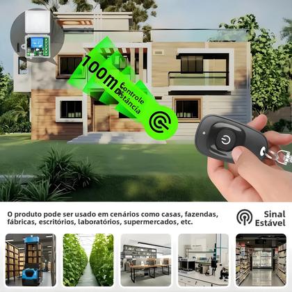 Imagem de Interruptor Mini Controle Remoto Sem Fio Universal 433Mhz Módulo Relé 12V 10A Para Motor Luz Portão