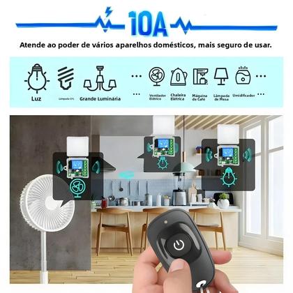 Imagem de Interruptor Mini Controle Remoto Sem Fio Universal 433Mhz Módulo Relé 12V 10A Para Motor Luz Portão