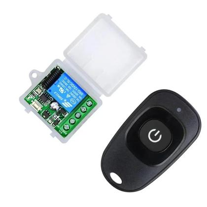 Imagem de Interruptor Mini Controle Remoto Sem Fio Universal 433Mhz Módulo Relé 12V 10A Para Motor Luz Portão