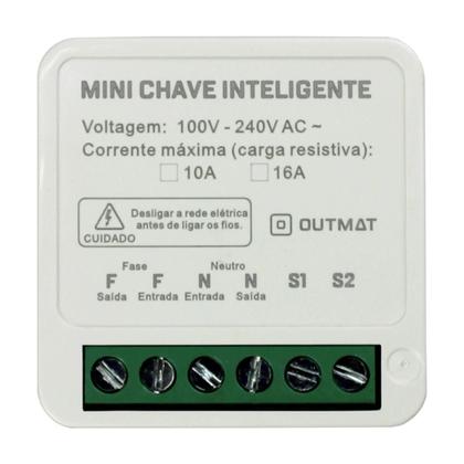 Imagem de Interruptor Mini Outmat Wifi 16A Alexa Google Home Tuya