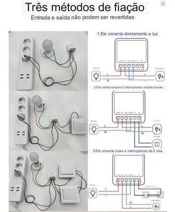 Imagem de Interruptor Mini Relé Wi-Fi Inteligente 16A Tuya Alexa JWCOM