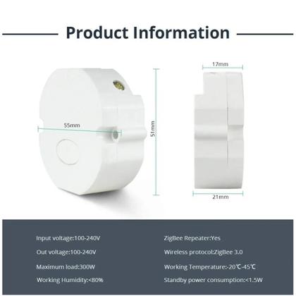 Imagem de Interruptor Mini Zigbee Inteligente 1 Gang 2 Gangs Controle Remoto Por Aplicativo Hub Tuya Alexa