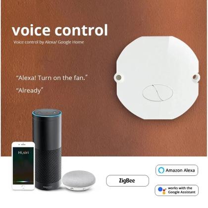 Imagem de Interruptor Mini Zigbee Inteligente 1 Gang 2 Gangs Controle Remoto Por Aplicativo Hub Tuya Alexa