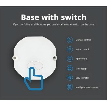 Imagem de Interruptor Mini Zigbee Inteligente 1 Gang 2 Gangs Controle Remoto Por Aplicativo Hub Tuya Alexa
