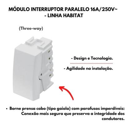 Imagem de Interruptor Módulo Paralelo 16A 250V - Fame