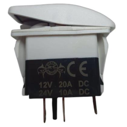 Imagem de Interruptor Momentâneo Branco 3 Pinos Com Led Vermelho