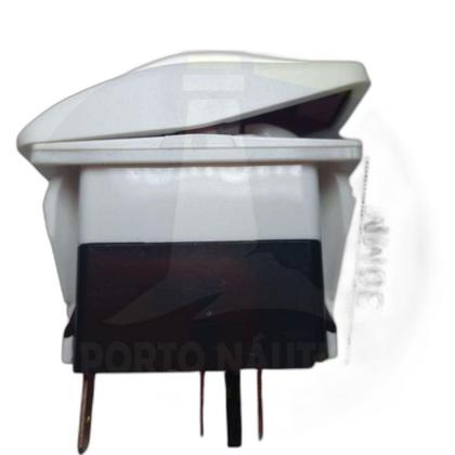 Imagem de Interruptor Momentâneo Branco 3 Pinos Com Led Vermelho