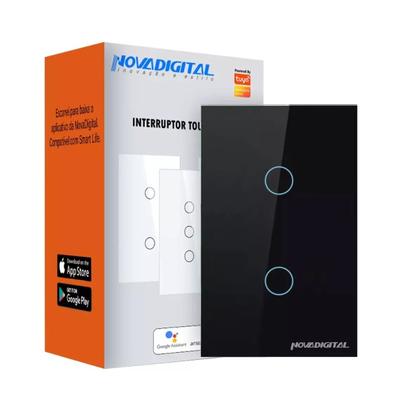 Imagem de Interruptor novadigital zigbee touch 2 botões