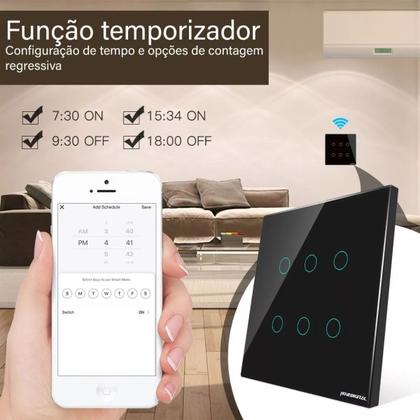 Imagem de INTERRUPTOR NOVADIGITAL ZIGBEE TOUCH 6 BOTÕES 4x4