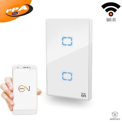 Imagem de Interruptor Padrão 4X2 Touch Smart Ppa On T2 Comando Via Wifi