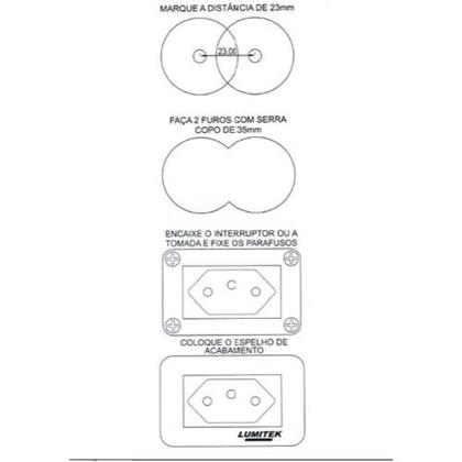 Imagem de Interruptor Para Moveis Paralelo Branco ou Preto Lumitek
