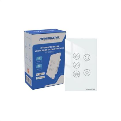 Imagem de Interruptor Para Ventilador E Exaustor Wi-Fi Tuya - Branco