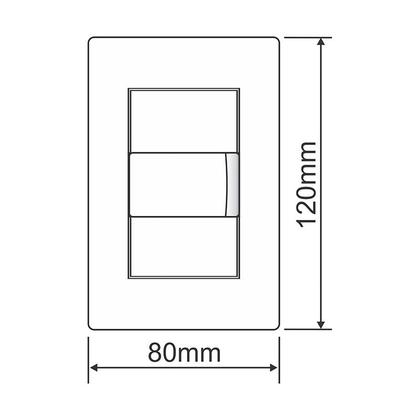 Imagem de Interruptor Paralelo Duplo Fame Evidence com Placa 4x2 Branco