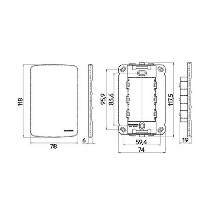 Imagem de Interruptor Paralelo MarGirius B3 10A com Placa 4x2 Branco