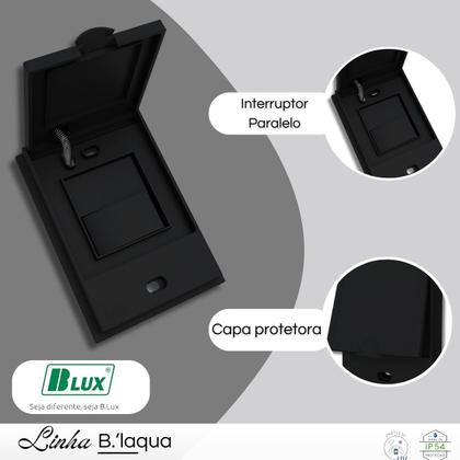 Imagem de Interruptor Paralelo Preto Prova Dagua Áreas Externa - B.lux