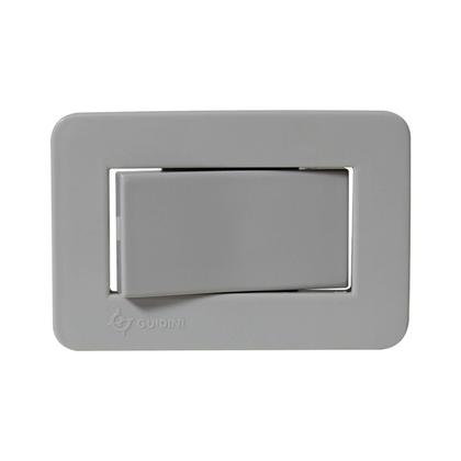 Imagem de Interruptor Paralelo Simples Cinza Easy Instal Para Embutir 1 Tecla de 6a 250v Guidini