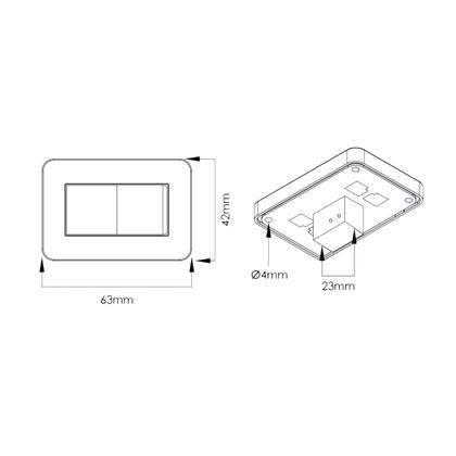 Imagem de Interruptor Paralelo Simples Cinza Easy Instal Para Embutir 1 Tecla de 6a 250v Guidini