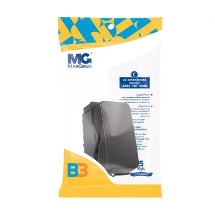 Imagem de Interruptor Paralelo/Three Way MarGirius B3 Grafite