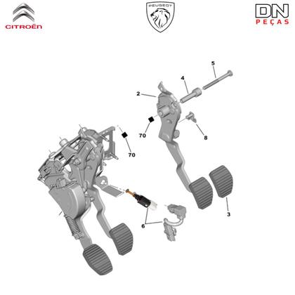 Imagem de Interruptor Pedal Freio Citroen C3 Picasso Xsara 4 Pinos