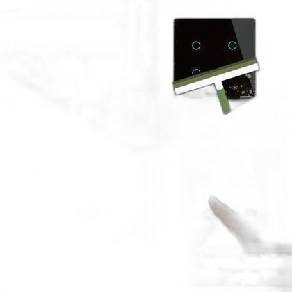 Imagem de Interruptor Preto Wifi 4 Botões Inteligente 4X4 Alexa Google