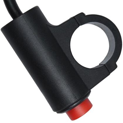 Imagem de Interruptor punho botão pisca alerta universal carro moto 3 fios com suporte de fixação