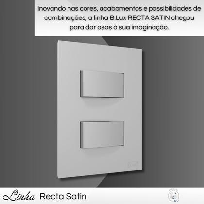 Imagem de Interruptor Recta Satin 2 Tecla Simples Distanciados Com Placa Prata/Cinza/Grafite - B.Lux