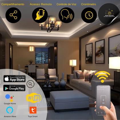 Imagem de Interruptor Relé Inteligente Mini WiFi 3 Canais Novadigital
