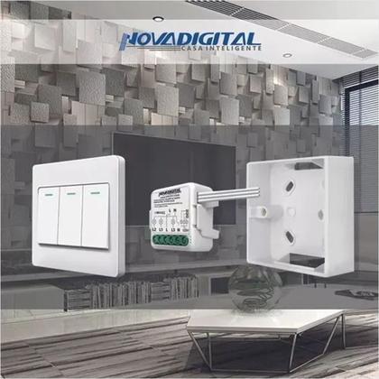 Imagem de Interruptor Relé Inteligente Mini WiFi 3 Canais Novadigital