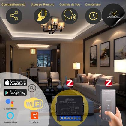 Imagem de Interruptor Relé Inteligente Zigbee 2 Canais Novadigital