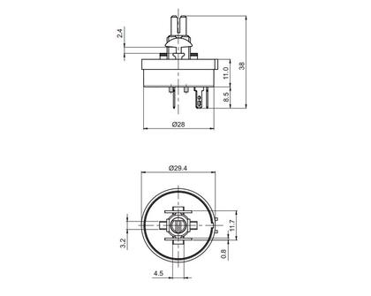Imagem de Interruptor Rotativo 1 Polo 7 Posições 37007 A1B1E1S - Margirius
