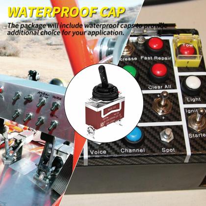 Imagem de Interruptor seletor Joinfworld 12V DC 30A à prova d'água marinho, pacote com 4