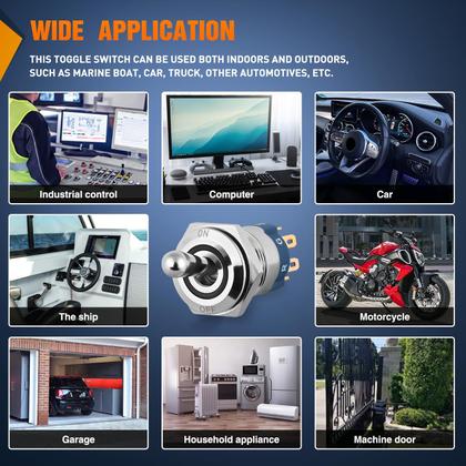 Imagem de Interruptor seletor Nilight RGB 12-24V com chicote pré-conectado, 3 unidades