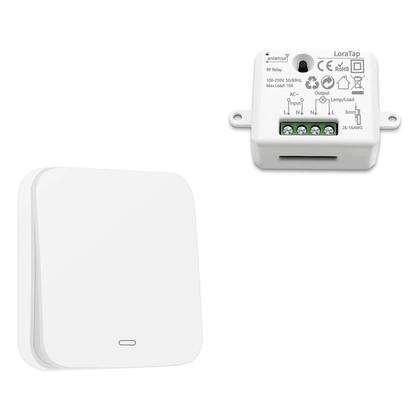 Imagem de Interruptor Sem Fio À Prova d'Água Controle Remoto LoraTap Kinetic Autoalimentado RF 433Mhz Fácil De