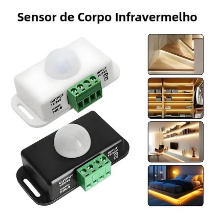 Imagem de Interruptor Sensor De Movimento PIR Ajustável DC12V-24V 8A Para Fita De Luz LED Sensor De Corpo