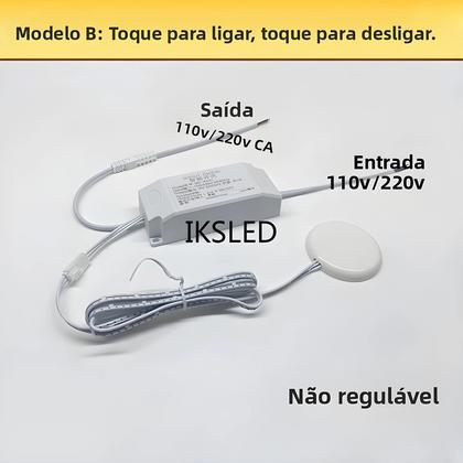 Imagem de Interruptor Sensor De Toque LED De Madeira 110-220V Para Controle De Iluminação Em Casa Inteligente