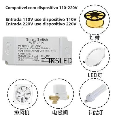 Imagem de Interruptor Sensor De Toque LED De Madeira 110-220V Para Controle De Iluminação Em Casa Inteligente