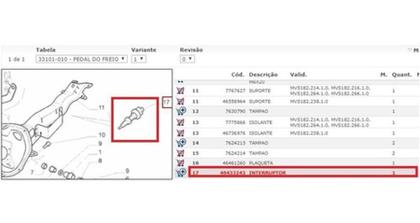 Imagem de Interruptor Sensor Luz Freio Strada/Gran Siena/ Ducato Orig