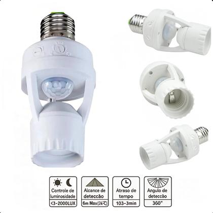Imagem de Interruptor Sensor Presença com Fotocélula para Iluminação de Ambientes Externos e Residenciais