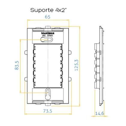 Imagem de Interruptor Simples 1 Batida 10A 19477 - Margirius