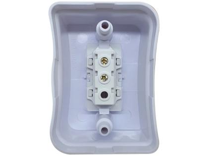 Imagem de Interruptor Simples 1 Tecla Sobrepor Externo Com Espelho Branco Linha Viena