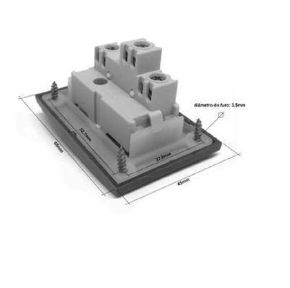 Imagem de Interruptor Simples 10A 250V Para Movel Marrom Sleek