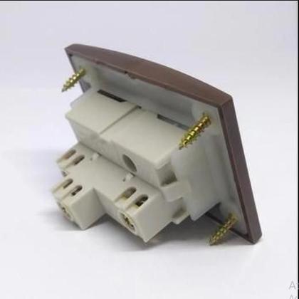 Imagem de Interruptor Simples 10A 250V Para Movel Marrom Sleek