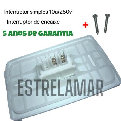 Imagem de Interruptor Simples 10a 250v Vertical 4x2 10 Unidades