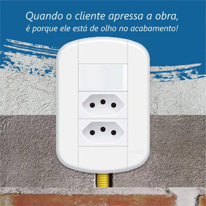 Imagem de Interruptor Simples 16a/250v~ E 2tom 2p+t 250v~ Fame- Kit 2