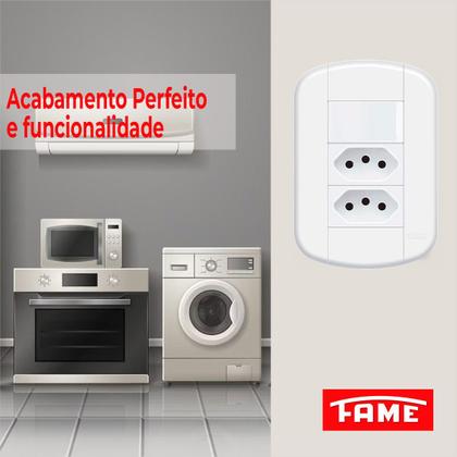 Imagem de Interruptor Simples 16a/250v~ E 2tom 2p+t 250v~ Fame- Kit 2