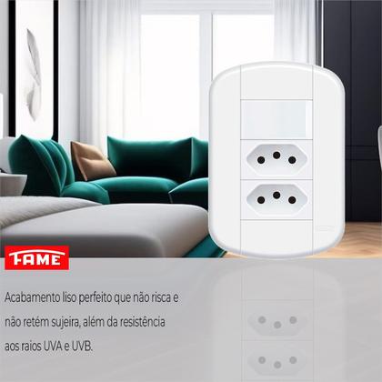 Imagem de Interruptor Simples 16a/250v~ E 2tom 2p+t 250v~ Fame- Kit 3