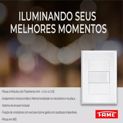 Imagem de Interruptor Simples 16a/250v - Evidence - Fame- Kit 4 Unid.