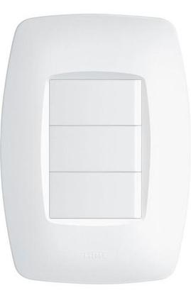 Imagem de Interruptor Simples 3 Teclas 10a Com Placa 4x2 Fame Elegance