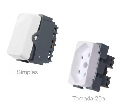 Imagem de Interruptor Simples + 3 Tomada 20A 4x4  Margirius B3