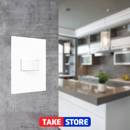 Imagem de Interruptor Simples 4x2 10a Horizontal Recta Branco Blux